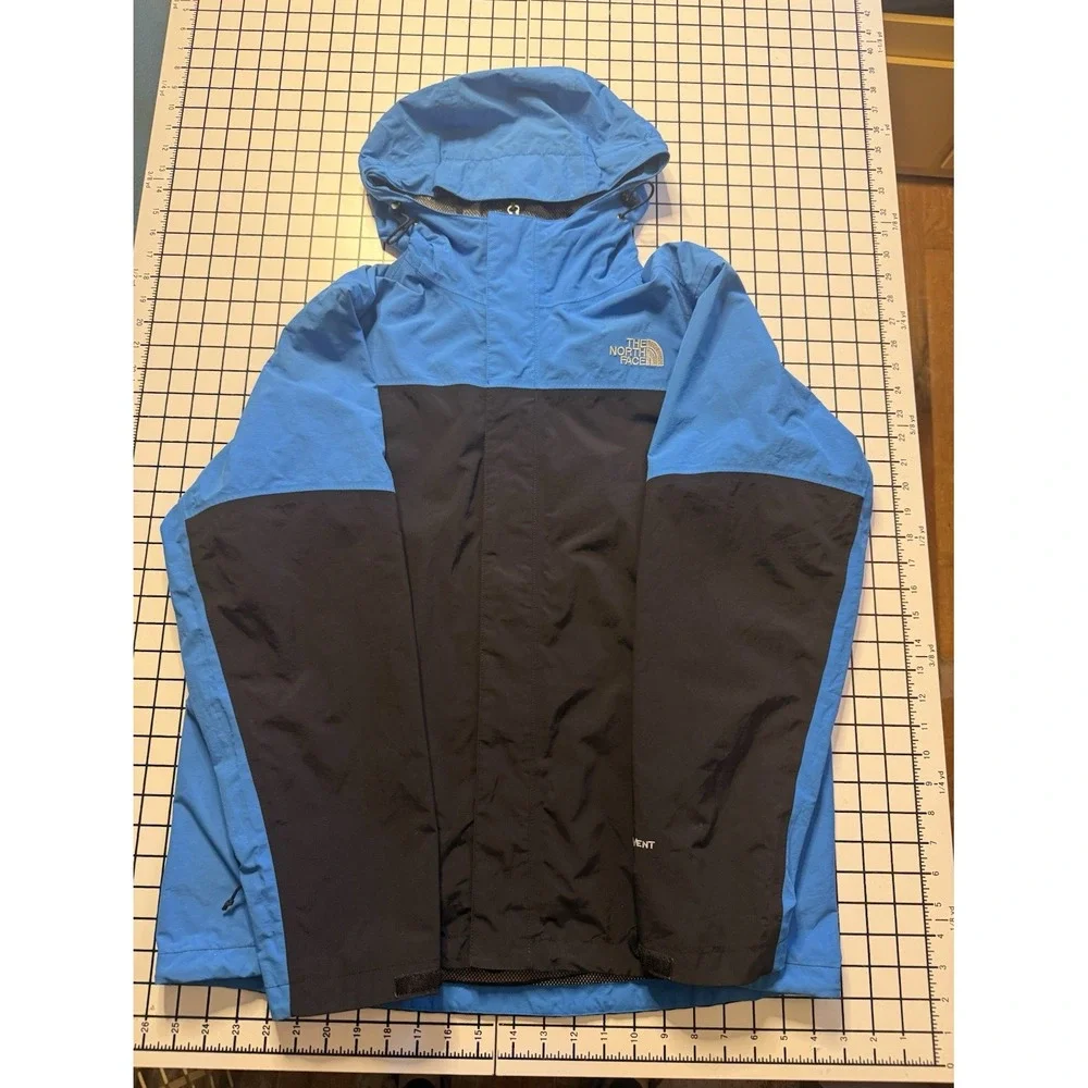 The North Face HyVent Colorblock Hooded Full Zip Rain Jacket Men's M
